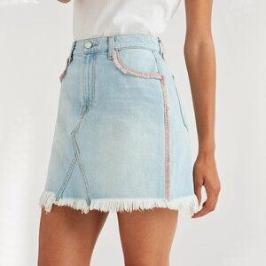 NWT 7 For All Mankind blue denim mini skirt, 25